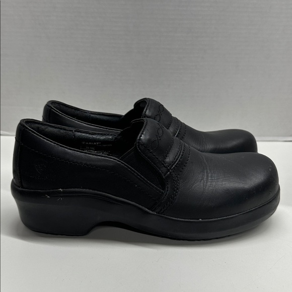 Ariat Shoes - Ariat Expert Safety Clogs Slip On Shoes Composite Toe Leather Black Womens 10